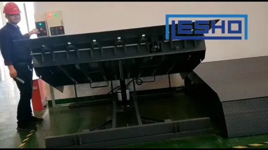Автоматический стационарный гидравлический перегрузочный перегрузочный мост с фиксированной ямой и откидной складной аппарелью для погрузки доков или отсеков на складе с индивидуальными размерами и цветами